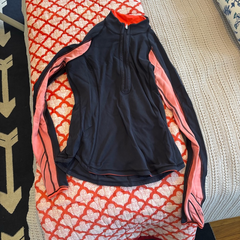 lululemon athletica Navy / orange reversible Pullover